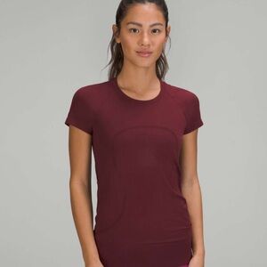 Burgundy Lululemon swiftly tech size 4